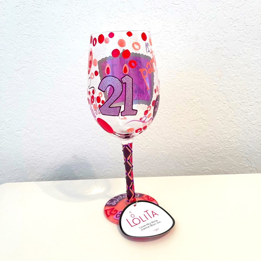 NWT Lolita 21st Birthday Wine Glass